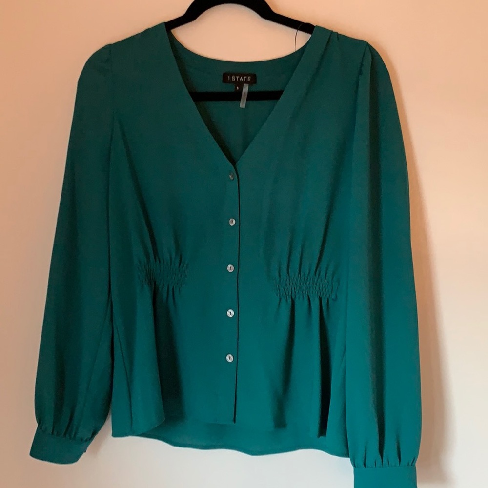 1. State Cutler Cinched Blouse